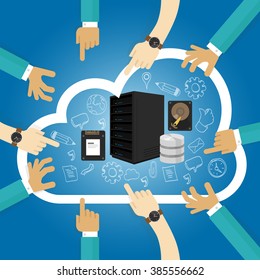 Infrastructure As A Service Shared Hosting Hardware In The Cloud Storage Database Server 