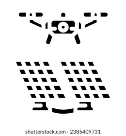 infrastructure survey drone glyph icon vector. infrastructure survey drone sign. isolated symbol illustration