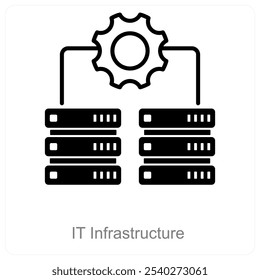 Icon-Konzept für IT-Infrastruktur und Technologie