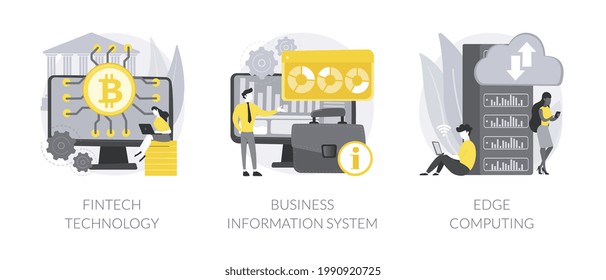 IT infrastructure and technology integration abstract concept vector illustrations.