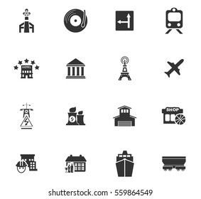 infrastructure vector icons for user interface design