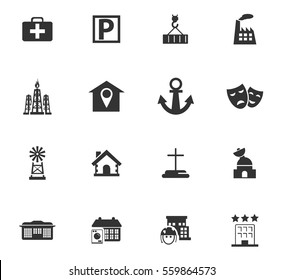 infrastructure vector icons for user interface design