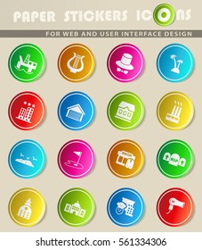 infrastructure vector icons for user interface design