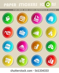 infrastructure vector icons for user interface design