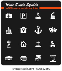 infrastructure vector icons for user interface design