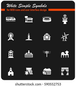infrastructure vector icons for user interface design
