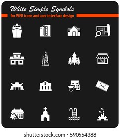 infrastructure vector icons for user interface design