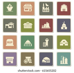 infrastructure vector icons for user interface design