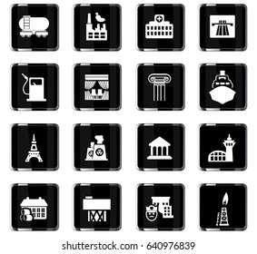 infrastructure vector icons for user interface design