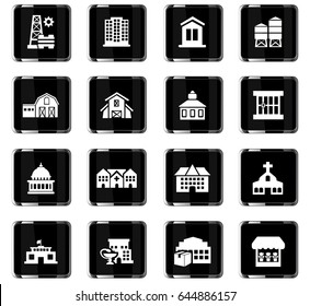 infrastructure vector icons for user interface design