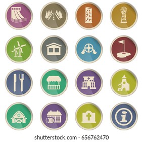 infrastructure vector icons for user interface design