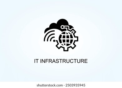 Vector De Infraestructura De Ti O Ilustración De Símbolo De Logotipo