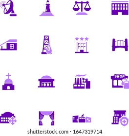 Infrastucture of the city icon set for web sites and user interface