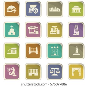 Infrastucture of the city icon set for web sites and user interface
