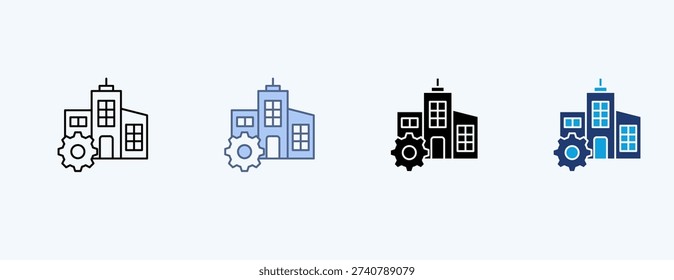 Infrastucture Multiple Icon Illustration Vector