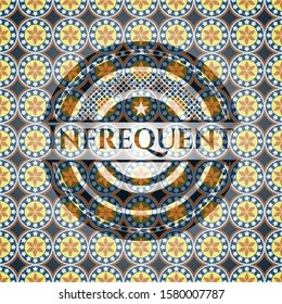 Infrequent arabesque style badge. arabic decoration.