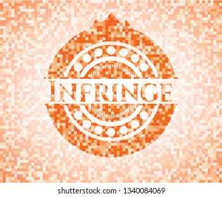 Infringe orange mosaic emblem