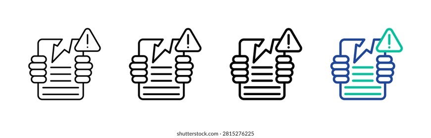 Infringement Icon Collection Different Style Outline