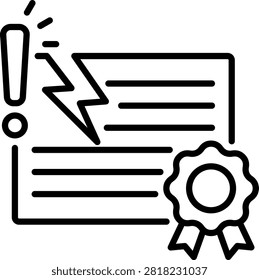 Infringement Icon, Element For Design