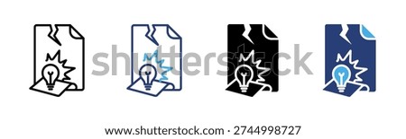 Infringement icon set multiple style collection