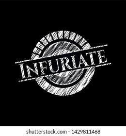 Infuriate on blackboard. Vector Illustration. Detailed.