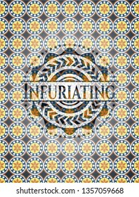 Infuriating arabesque style emblem. arabic decoration.