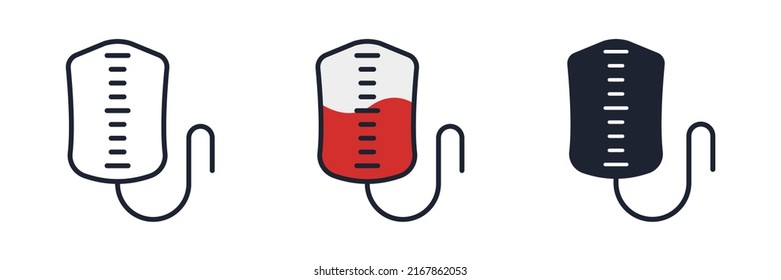 Infuse. blood bag icon symbol template for graphic and web design collection logo vector illustration