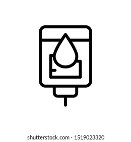 Infuse blood bag icon vector design template
