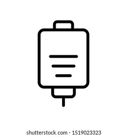 Infuse blood bag icon vector design template