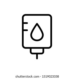Infuse blood bag icon vector design template