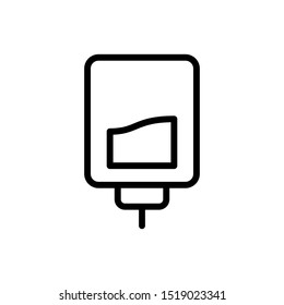 Infuse blood bag icon vector design template