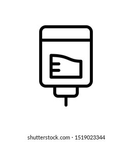 Infuse blood bag icon vector design template