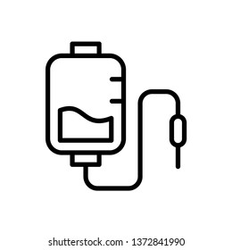 Infuse blood icon vector