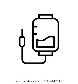 Infuse blood icon vector