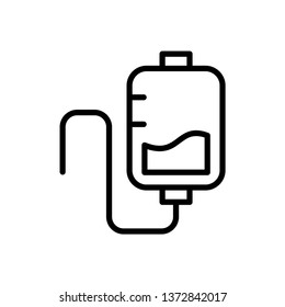 Infuse blood icon vector