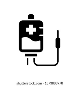 Infuse blood icon vector