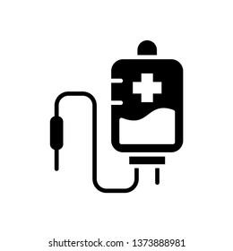 Infuse blood icon vector
