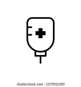 Infuse blood icon vector
