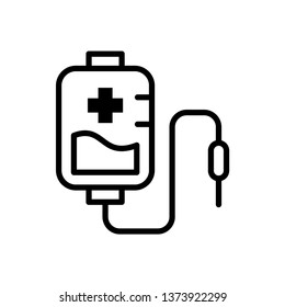 Infuse blood icon vector