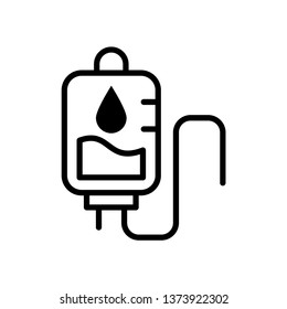 Infuse blood icon vector