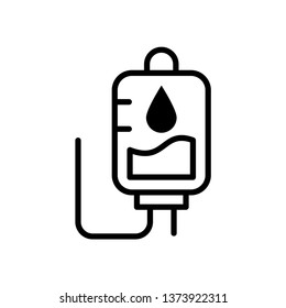 Infuse blood icon vector