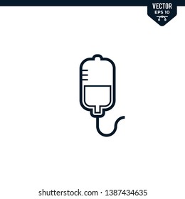 Infuse icon collection in outlined or line art style, editable stroke vector