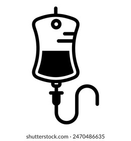 Icono de infusión, icono de bolsa iv