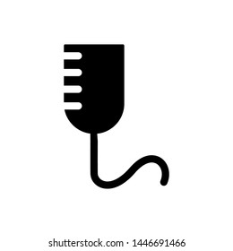 Infuse icon transfusion , template logo design science 

profesional , vector emblem isolated illustration , outline 

solid background white