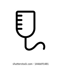 Infuse icon transfusion , template logo design science 

profesional , vector emblem isolated illustration , outline 

solid background white