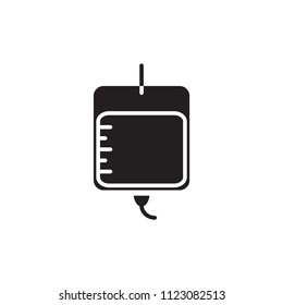 Infuse icon in trendy flat style, blood bag icon, iv bag,intravenous bag.