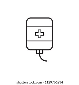 Infuse icon in trendy flat style, blood bag icon, iv bag,intravenous bag.