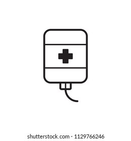 Infuse icon in trendy flat style, blood bag icon, iv bag,intravenous bag.