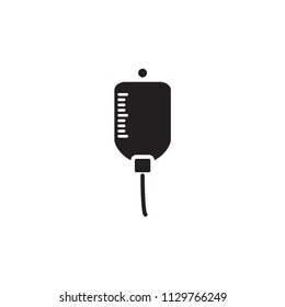 Infuse icon in trendy flat style, blood bag icon, iv bag,intravenous bag.