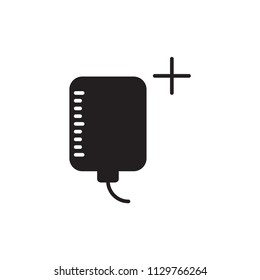 Infuse icon in trendy flat style, blood bag icon, iv bag,intravenous bag.